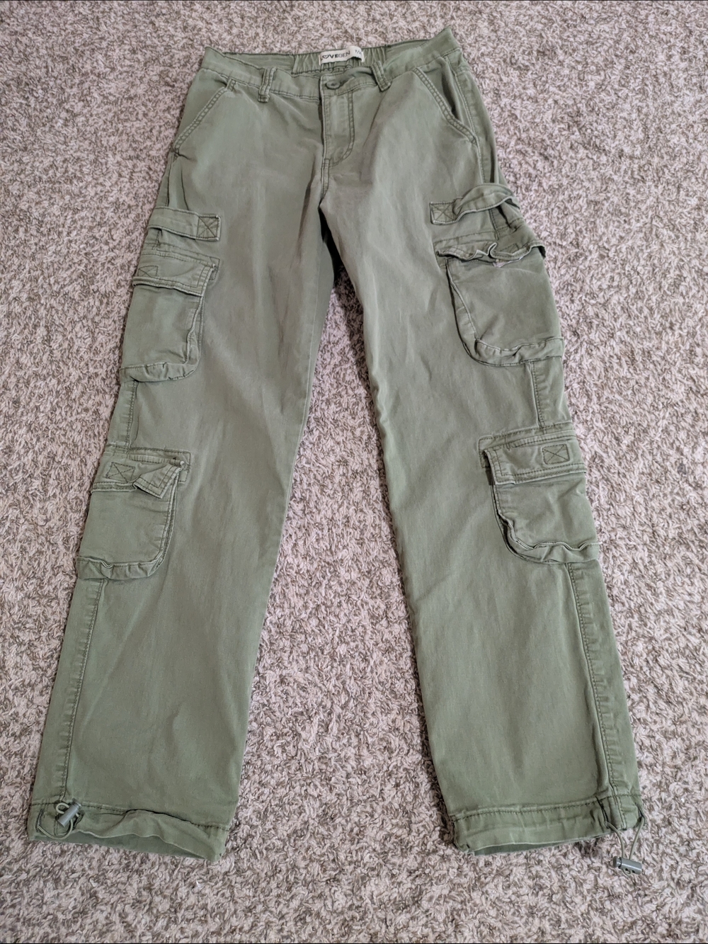 Y2K Olive Green Cargo Pants